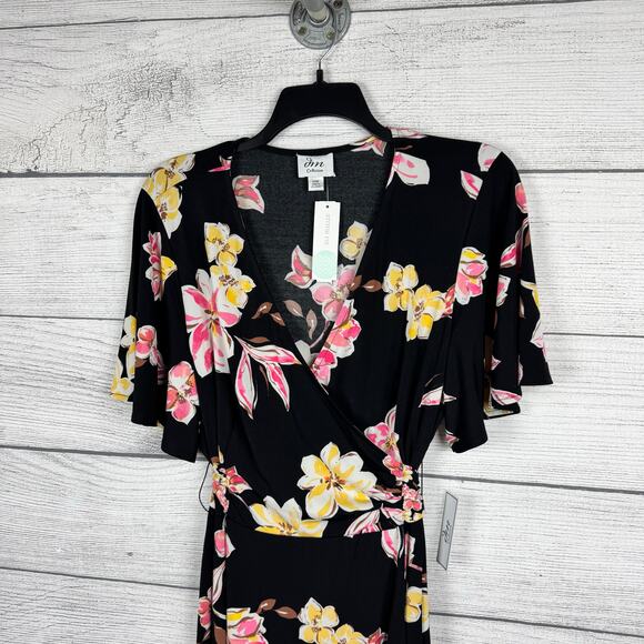 Donna Morgan Plus Size Sheriden Faux Wrap Floral Spring Dress Size 20W - Picture 2 of 10